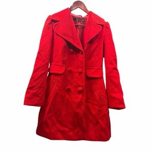 NEXT UK Red coat pockets size 12 Tall (US size M)